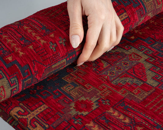 Oriental Home® Crimson Reverie Kilim Upholstery Fabric