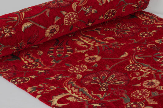 Oriental Home® Red Tulip Fan Grace Kilim Upholstery Fabric