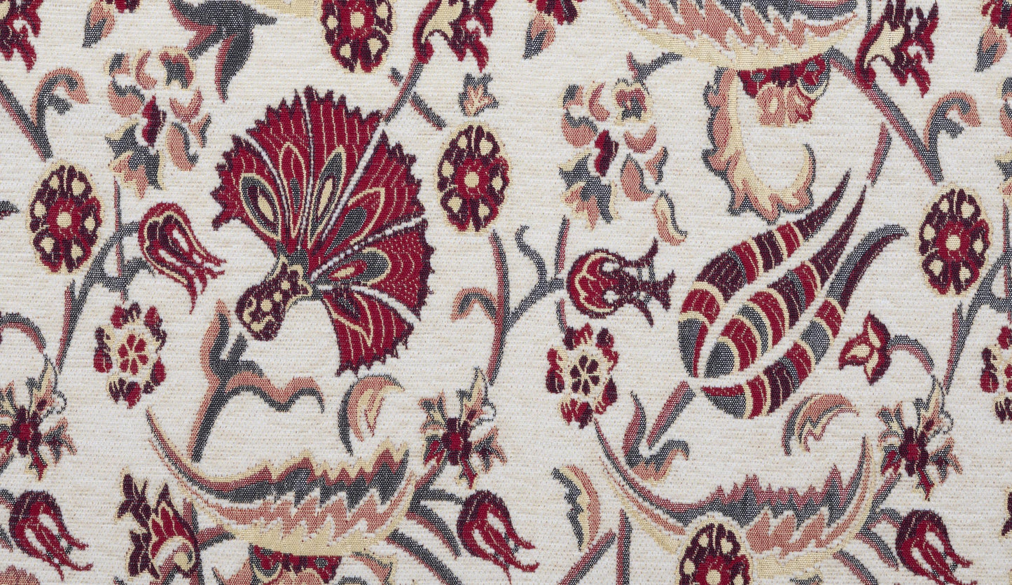 Oriental Home® White Tulip Fan Grace Kilim Upholstery Fabric