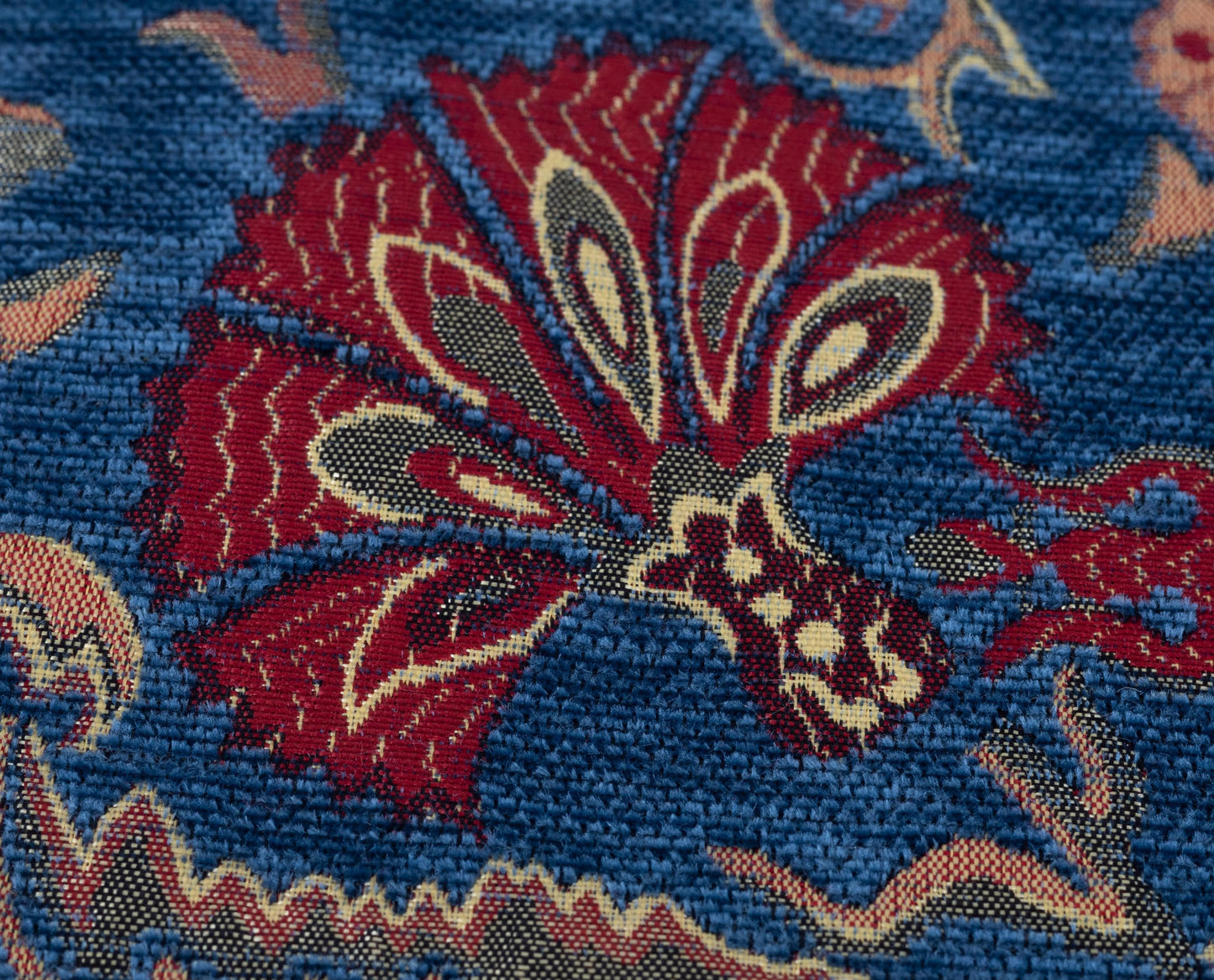 Oriental Home® Blue Tulip Fan Grace Kilim Upholstery Fabric