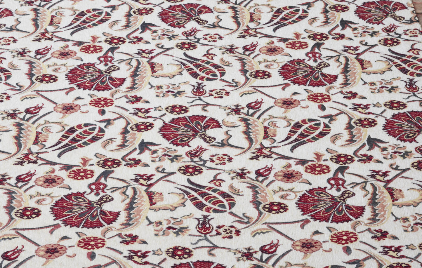 Oriental Home® White Tulip Fan Grace Kilim Upholstery Fabric