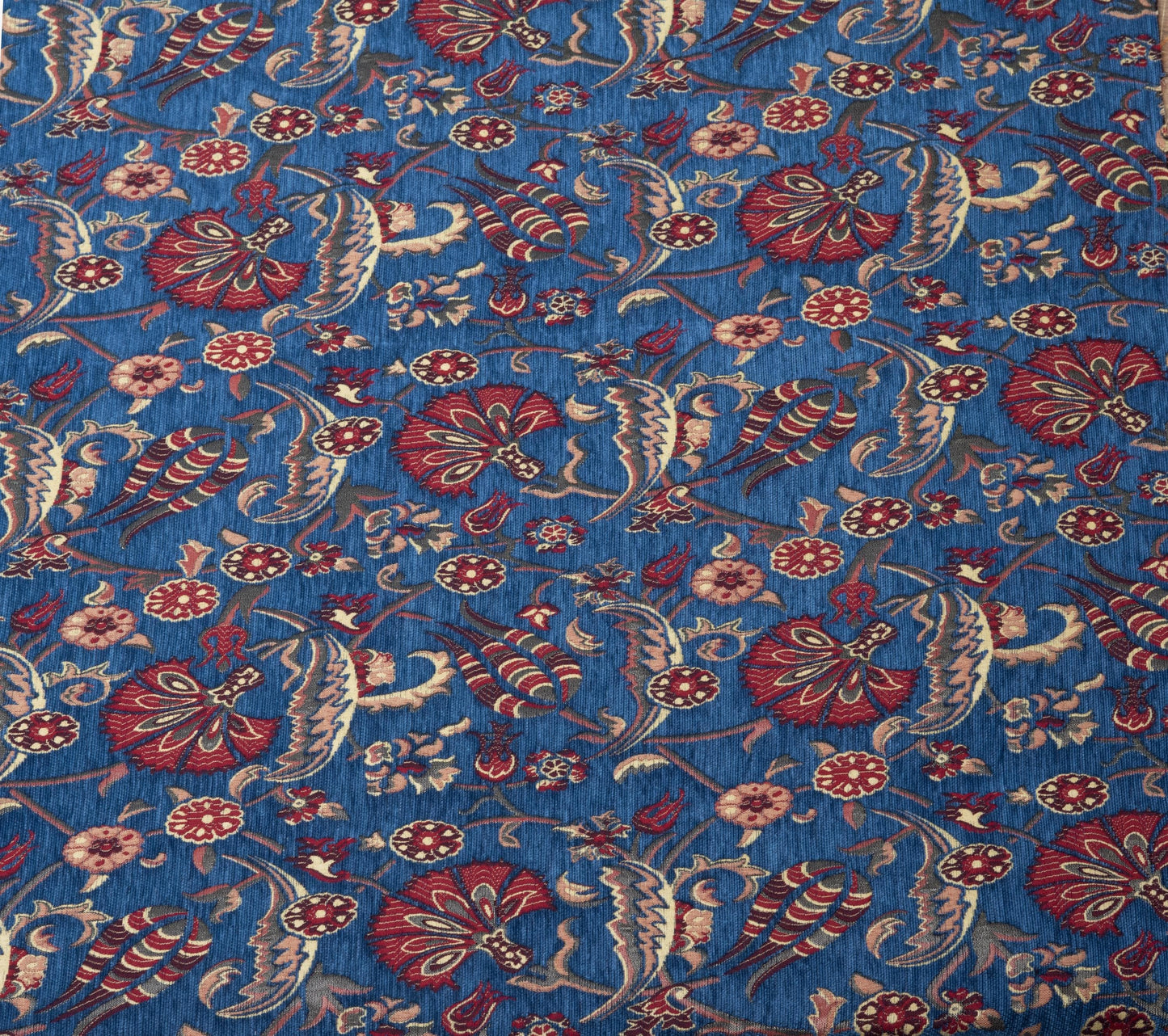 Oriental Home® Blue Tulip Fan Grace Kilim Upholstery Fabric