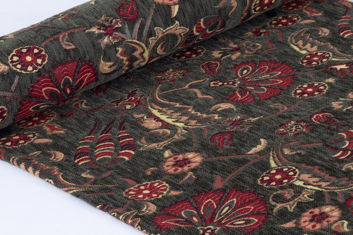 Oriental Home® Brown Tulip Fan Grace Kilim Upholstery Fabric